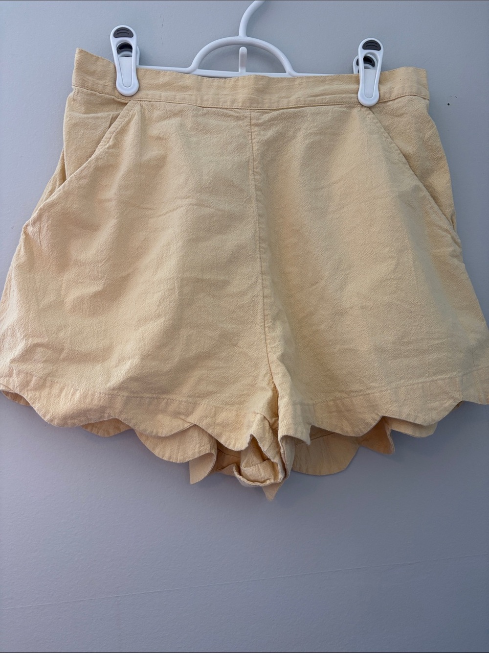 Free people 100% cotton yellow shorts medium